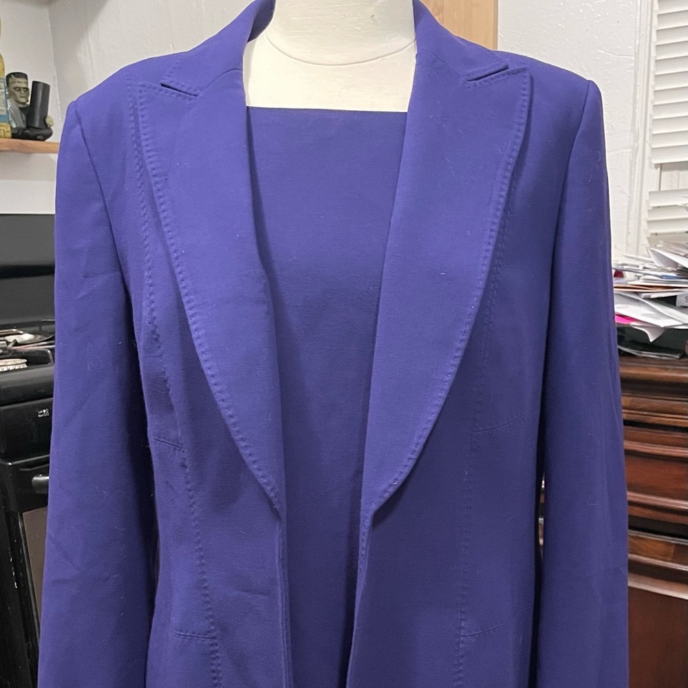 Anne Klein Purple Dress with Blazer Jacket